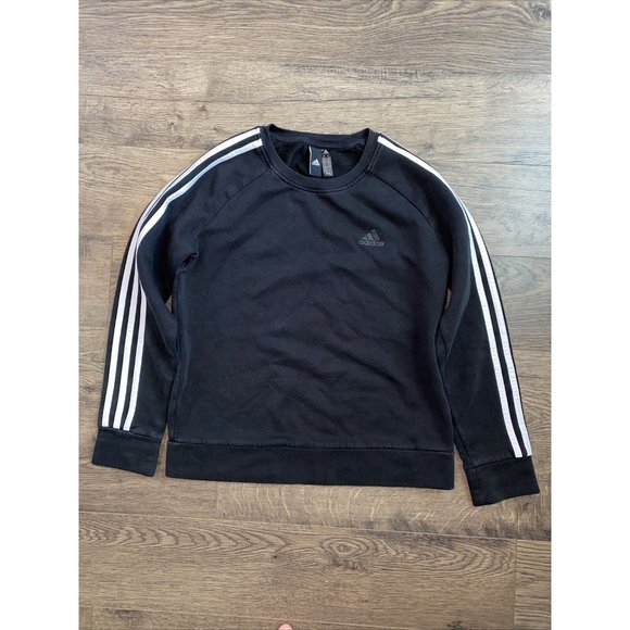 adidas Tops - Adidas pullover crewneck stripped sleeve size medium
